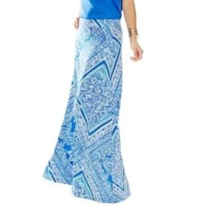 Lilly Pulitzer Maxi Skirt Size S in Blue Crush Open Water $138